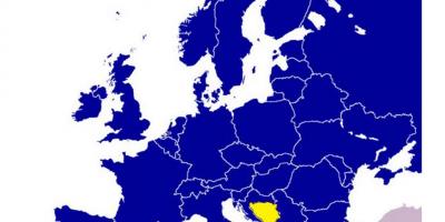 Peta Bosnia dan Herzegovina eropah