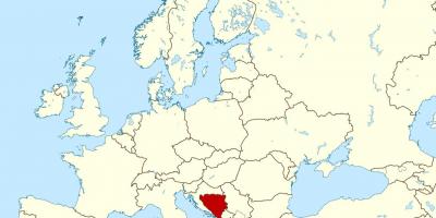 Peta Bosnia lokasi di dunia