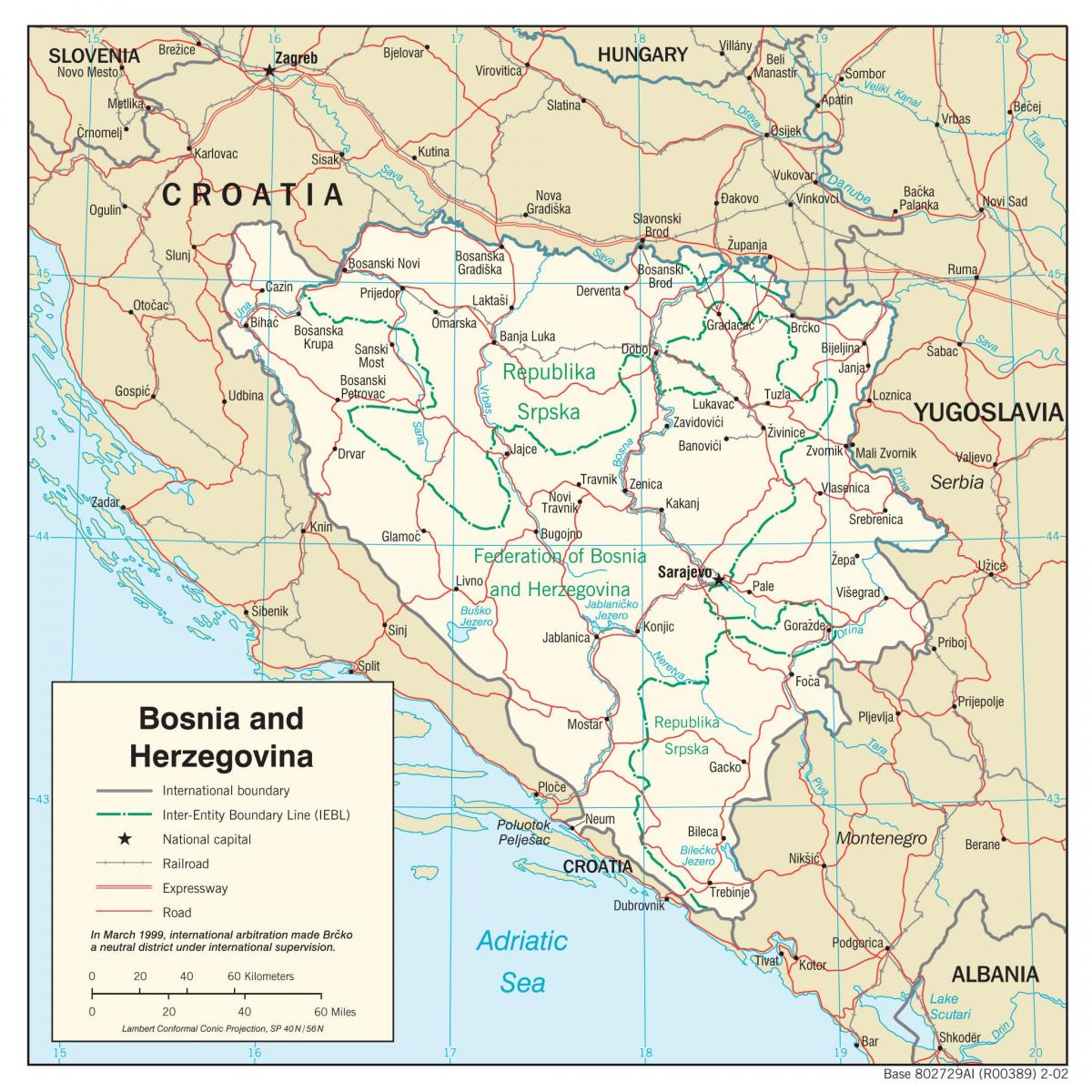 Bosnia dan Herzegovina peta
